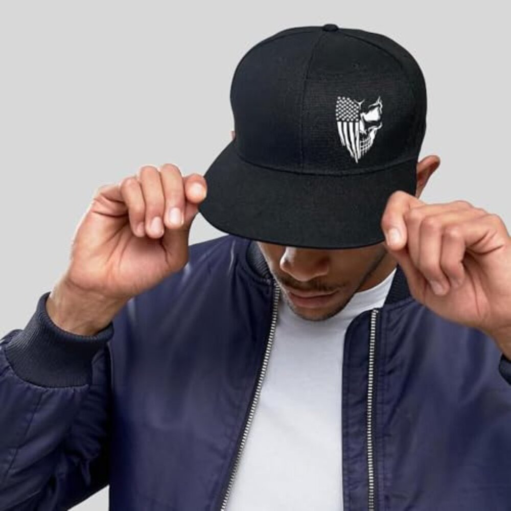 Snapback Baseball Cap Flat Bill Adjustable Hip Ho… - image 5